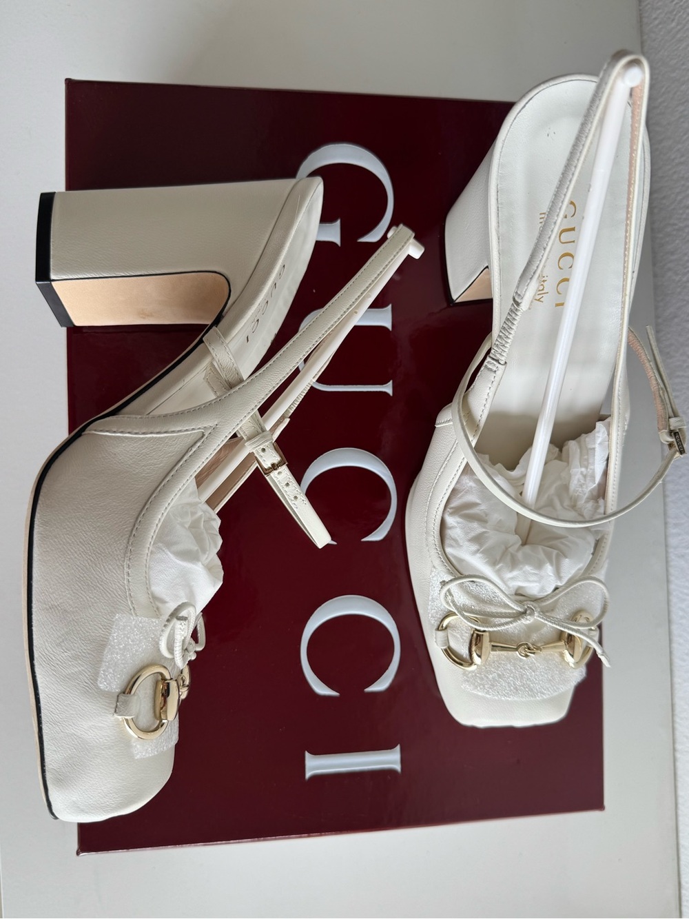 Gucci Horsebit Ballerina Slingback Heels - Picture 6 of 7